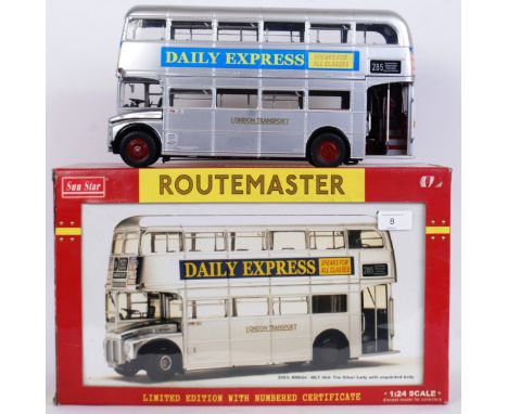 SUN STAR BUS: An original well detailed Sun Star 1:24 scale diecast model Routemaster Bus ' Daily Express Silver Lady ' RM664