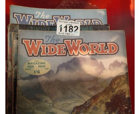 Collection of vintage 1940/50s Wide World, the magazine for men. Not available for in-house P&amp;P, contact Paul O'Hea at Ma