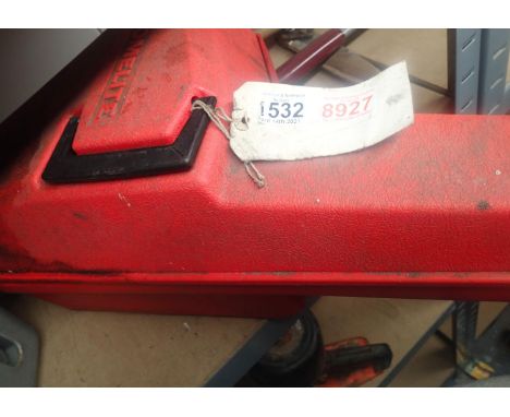 Cased Homelite Textron petrol chainsaw. Not available for in-house P&amp;P, contact Paul O'Hea at Mailboxes on 01925 659133 