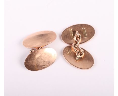 A pair of 9ct gold cufflinks, 8.9g