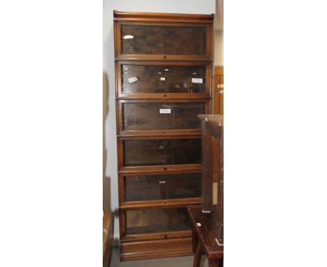 A Globe Wernicke six-section bookcase, 34" wide