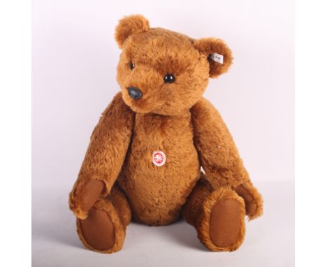 A modern Steiff brown teddy bear commemorating the Steiff Centenary, with original box and certificate, 20" high