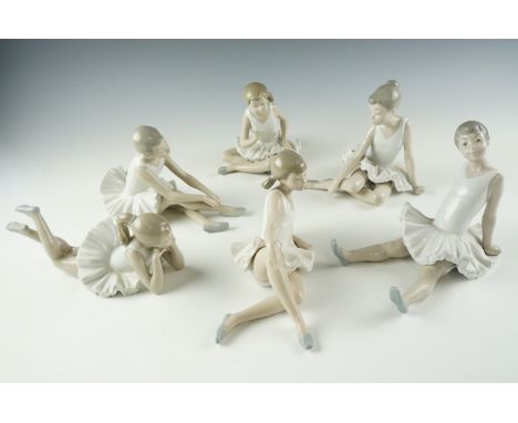 Six Nao ballerina figurines, tallest 13.5 cm