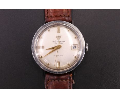 An early 1960s Jules Jurgensen stainless steel wristwatch, having an incabloc / shock-proof ETA 2472 automatic movement and r