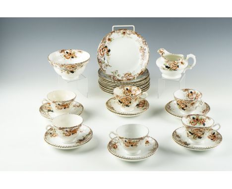 An early 20th Century 'S R Radfordian' gilt and floral pattern tea set