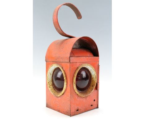 A vintage Caldwell's paraffin road lamp, circa 1960s, 38 cm