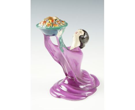 An early 20th Century figural candlestick by Arthur J Wilkinson Ltd, circa 1920s, 18 cm