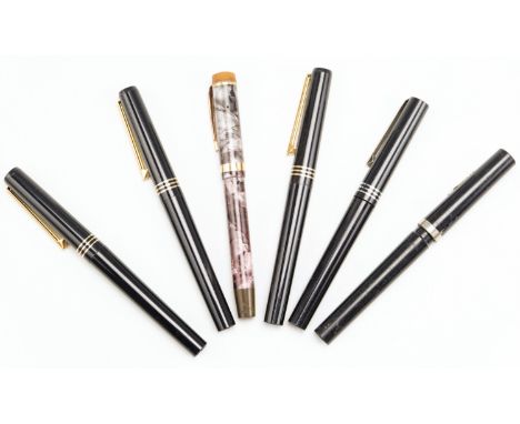 Five Osmiroid fountain pens and one other pen 