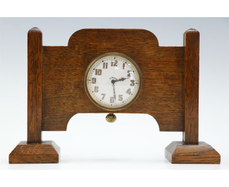 [ Automobilia ] A vintage Brevet eight day dashboard clock / mantle clock, having a Swiss movement and a white dial with lumi