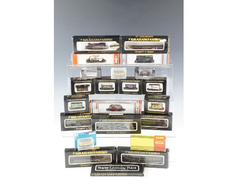 A group of N Scale model railway, including locomotives, track etc, comprising Graham Farish "Masterpieces in Miniature", Hor