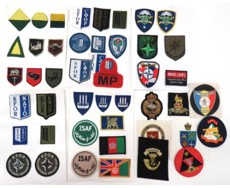 89 x Various Post War Cloth Badgesincluding Multinational Brigade West ... Multinational Brigade East ... Operation Trident K