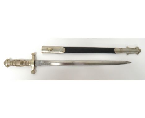 English Volunteer Transport Corps Short Sword18 inch, double edged blade with square forte.  Blade with etched shield "Harman