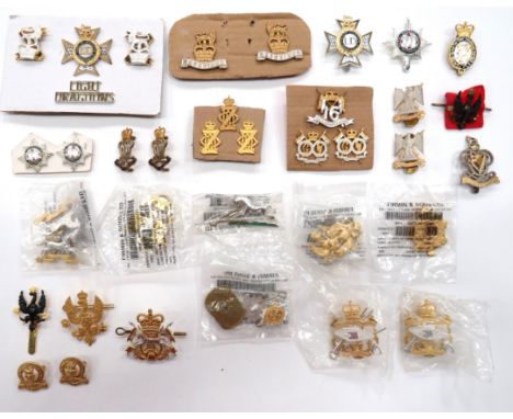 40 x Current Cavalry Cap And Collar Badgescap and collar sets include gilt 14/20 Hussars ... Bi-metal QC The Queens Royal Hus