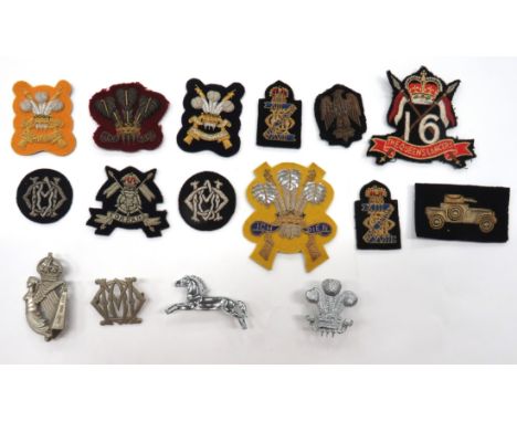 16 x Cavalry Arm Badges And Beret Badgesarm include KC 8th Hussars ... White metal 13/18 Hussars ... Chrome 3rd Hussars ... B