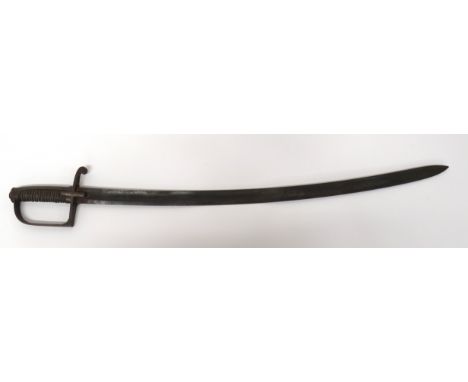 1788 Pattern Light Cavalry Sword 33 inch, single edged, slightly curved blade. &nbsp;Large fuller. &nbsp;Steel, D shape, stir