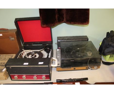 Dansette Trent record player & other