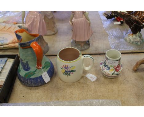 2 items of Poole pottery & Deco jug