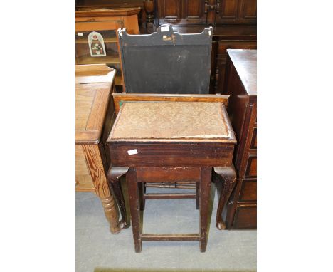 Piano stool, bookcase, card table & stool