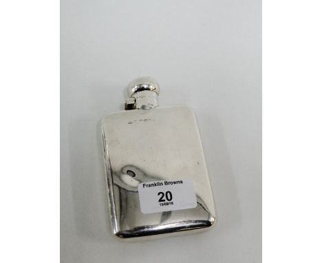 George V silver hip flask, Birmingham 1919, 13cm long 