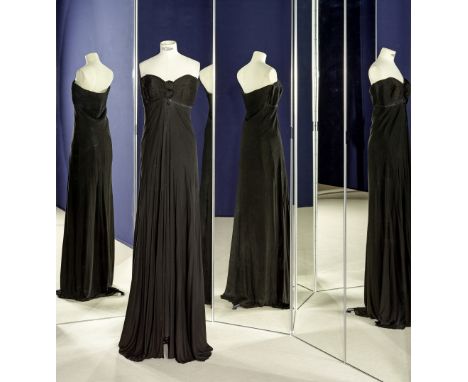 GRES, collection Haute Couture, Automne-Hiver 1961. Robe du soir longue en jersey de soie noir.Prototype du défilé - Modèle n