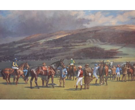 After Neil Cawthorne (British 1936-2022) a limited edition colour print entitled 'Cheltenham Munnings Remembered' signed and 