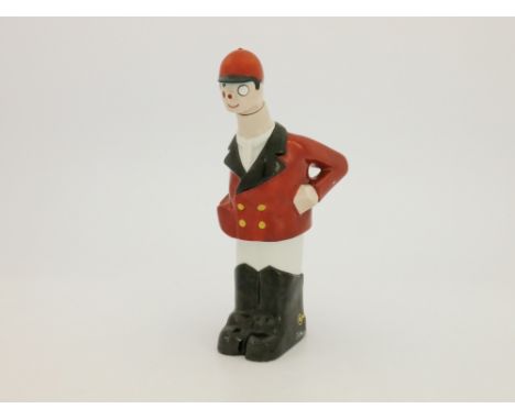 E Margerie for Georges Bastard, an Art Deco ceramic liqueur decanter, modelled as a huntsman, the head with cork stopper, pai