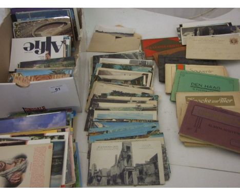 Collection of postcards incl 9 vintage booklets, mainly of Europe