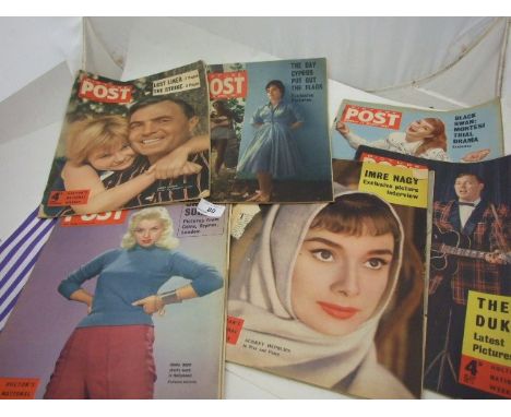 6 VINTAGE PICTURE POST MAGAZINES 1956 AND 1957