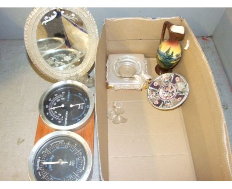 VINTAGE COLLECTABLES TO INCLUDE AN ORNATE GLASS MIRROR A/F