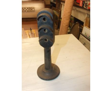 Vintage Astra Cast Iron Traffic Light 8 inches tall