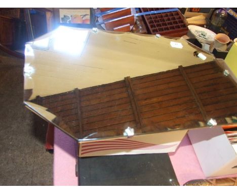 Vintage Wall mirror with hanging chain. 22 x 13 1/2 inches
