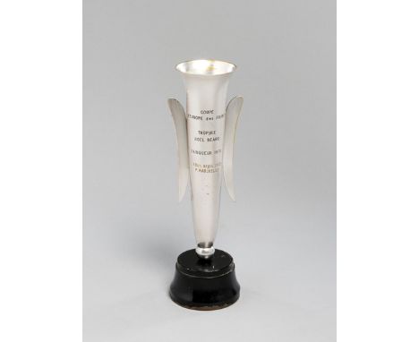 Peter Marinello's winner's presentation for the 1970 FAIRS Cup,
in the form of a continental miniature silver plated replica 