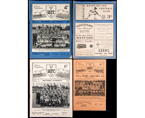 A collection of Watford home programmes dating between 1949 and 1965,
including some floodlit friendlies v continental teams 