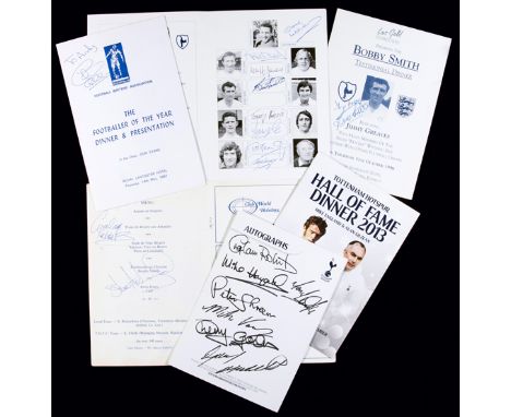 Souvenir programmes and menus from Tottenham Hotspur occasions,
anniversaries, reunions, sportsmen's evenings, Hall of Fame i