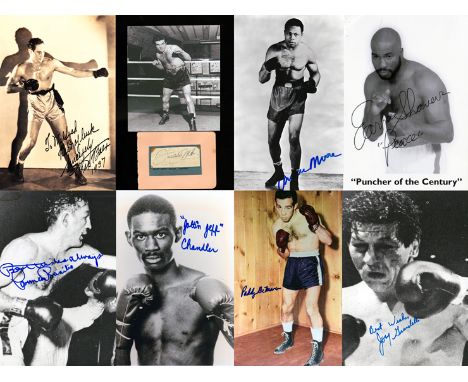 Autographs of boxing champions,
i) Max Baer (1934 World Heavyweight champion) signed & dedicated 1937 photo
ii) Freddie Mills