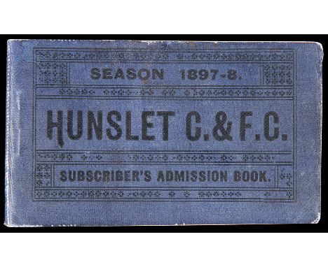 A season ticket for Hunslet Rugby Football Club 1897-98