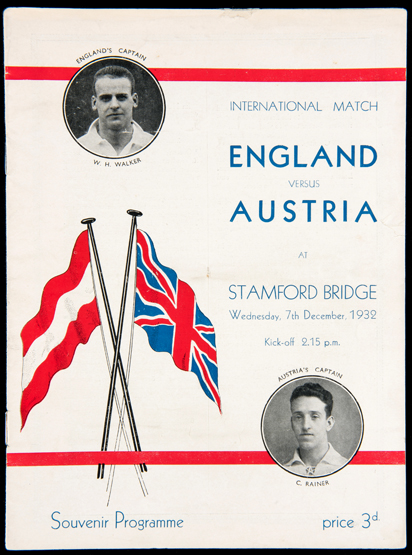 England v Austria international programme played at Stamford ...