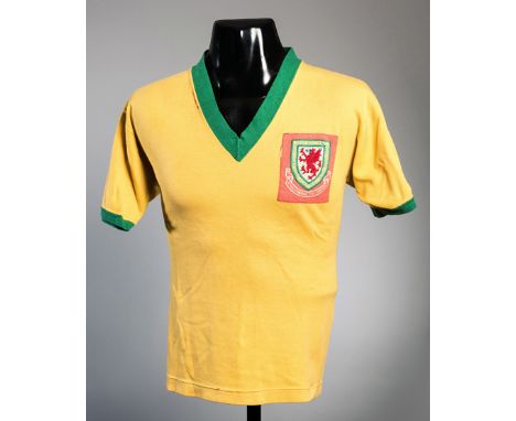 Ivor Allchurch's No.10 jersey worn in Wales's first-ever match at a World Cup Finals tournament v Hungary at Jernvallen Stadi