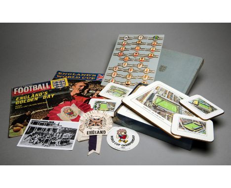 1966 World Cup memorabilia,
including a Football Association boxed table mats & coasters set depicting the World Cup stadiums