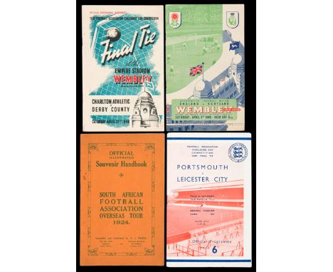 F.A. Cup Final programmes,
for 1945 War Cup South, then an unbroken run for 1946 to 1953 (including 2 copies for 1948 & 1950)