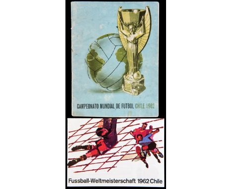 Campeonato Mundial De Fubol Copa Jules Rimet Chile 1962,
1962 World Cup souvenir programme co-written by Bernard Joy & David 