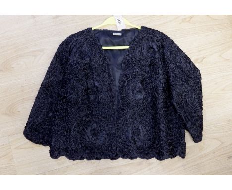 A Christian Dior soie black vintage evening jacket