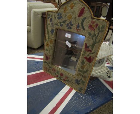 EMBROIDERED EASEL BACK MIRROR 