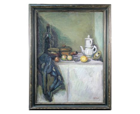 § Duncan Grant (British, 1885-1978) The White Coffee Pot signed lower right "D Grant", inscribed with title on the reverse, a