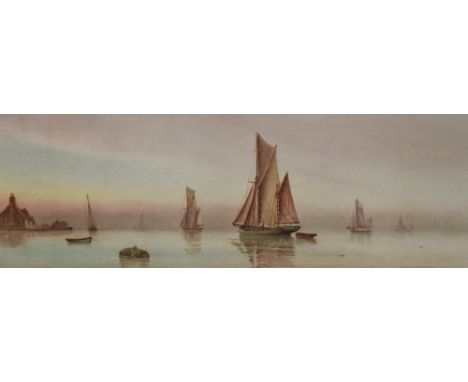 Garman Morris (act. 1900-1930), watercolour, A maritime landscape depicting a fishing fleet, signed to the lower right, frame