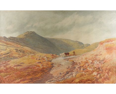 RICHARD REDFERN (BRITISH, 1846-1921)Droving cattle in a mountainous landscape
signed 'R. Redfern' (lower left)
watercolour
57