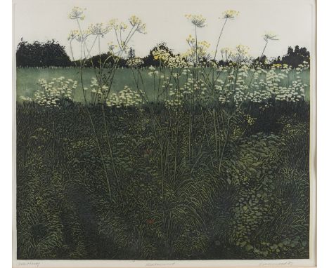 PHIL GREENWOOD (BRITISH, B. 1943) (4)Meadowsweet; Late Light; Night Reeds; Yellow Dawna set of four etchingseach signed and d