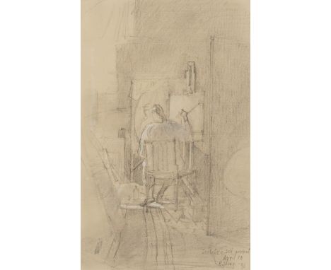 JOHN WARD (BRITISH, B. 1948) (2)Isabelle's Self Portrait
titled and dated 'April 16 Bilting '91' (lower right)
pencil heighte