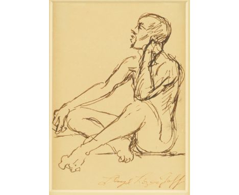 LLOYD LOZES GOFF (AMERICAN, 1908-1982) (3)Listening
signed 'Lloyd Lozes Goff' (lower right)
pen and ink
15 x 10.5cm
together 