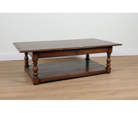 TITCHMARSH &amp; GOODWIN; A 17TH CENTURY STYLE OAK TWO TIER COFFEE TABLE150cm wide; 80cm deep; 46cm highGood overall conditio